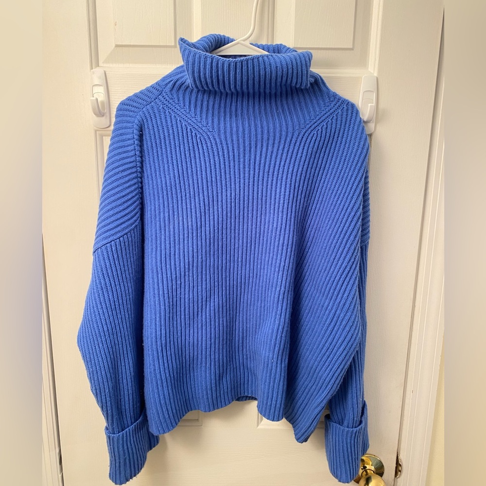 Reiss Blue Wool Knit Sweater